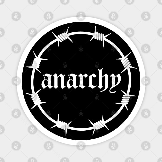 Anarchy Barbed wire (white) Magnet by Smurnov